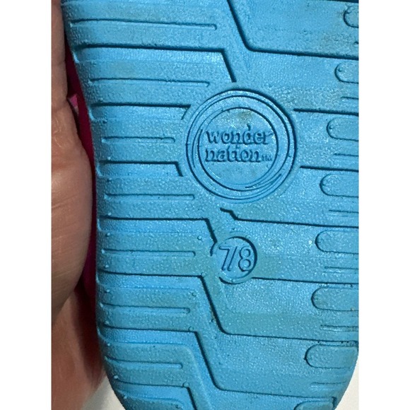 Wonder Nation Water Sandals Kids Pink Blue Adjustable Strap Size 7/8‎ - Picture 4 of 4